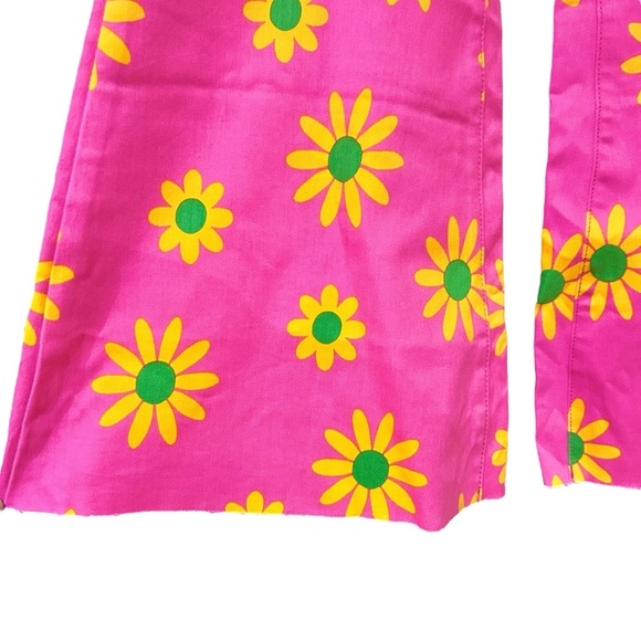 We The Free Youthquake Crop Flare Jeans Sz 31 Floral Print Pink Retro Pants - Picture 8 of 12